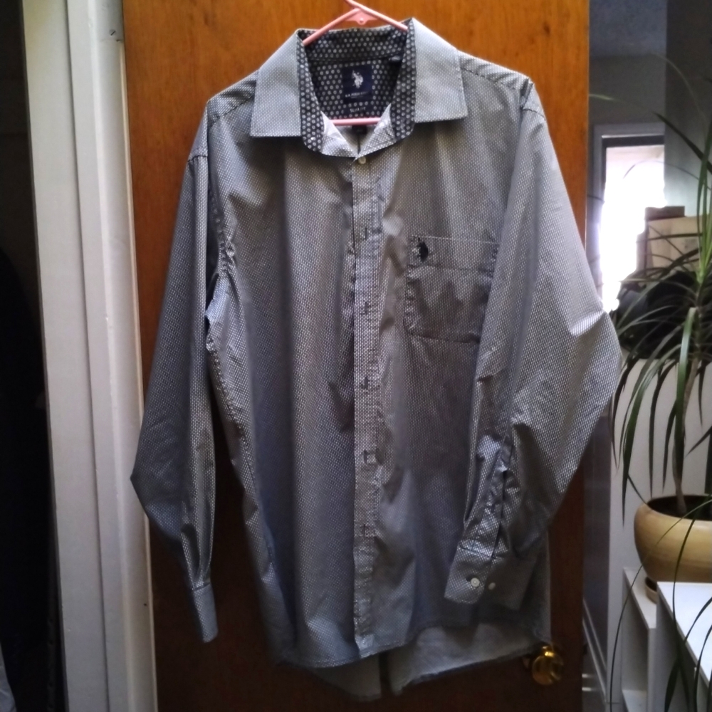 U,S, Polo Assn, Long Sleeve Button Dress Shirt Size L